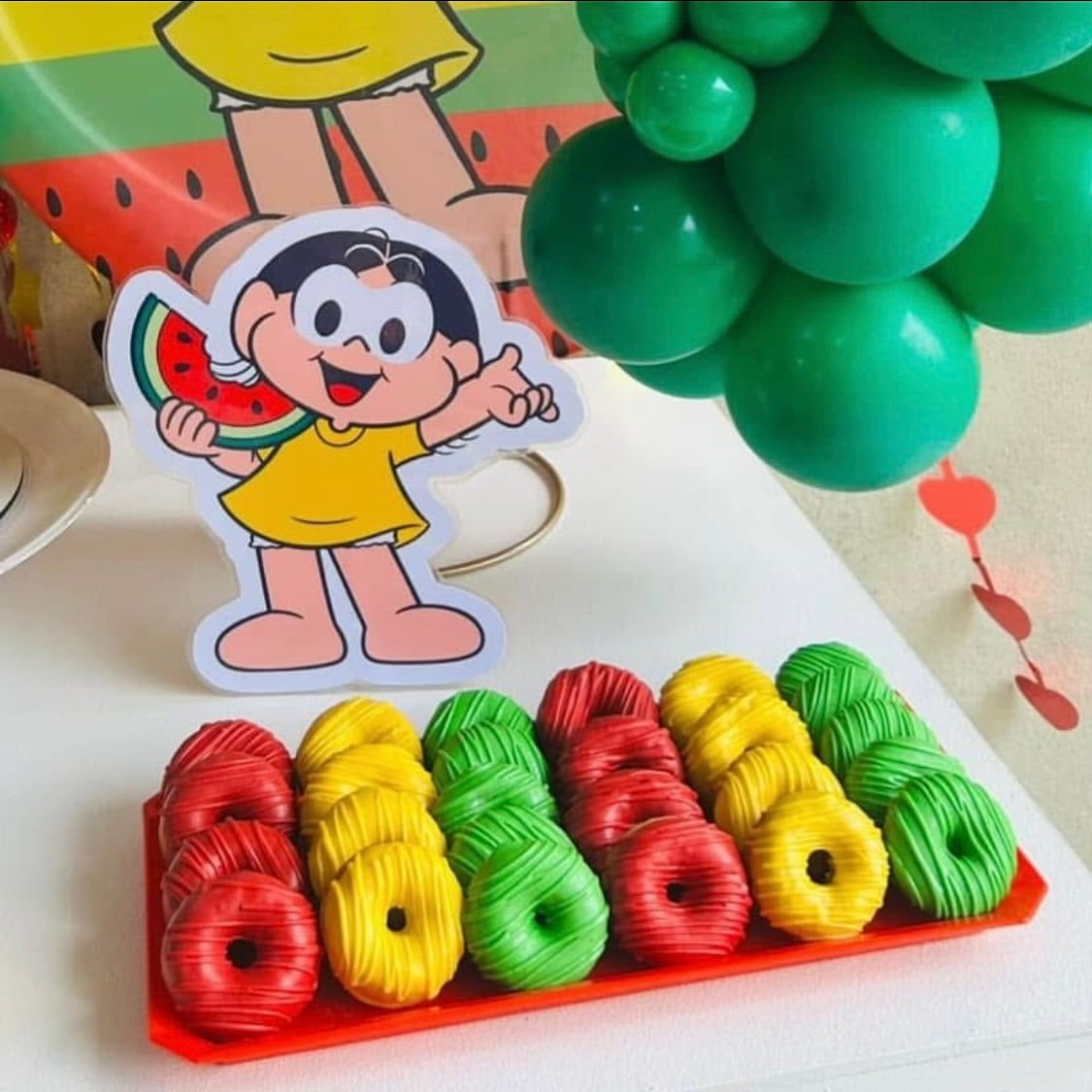 Mini donuts personalizados — Turma da Mônica