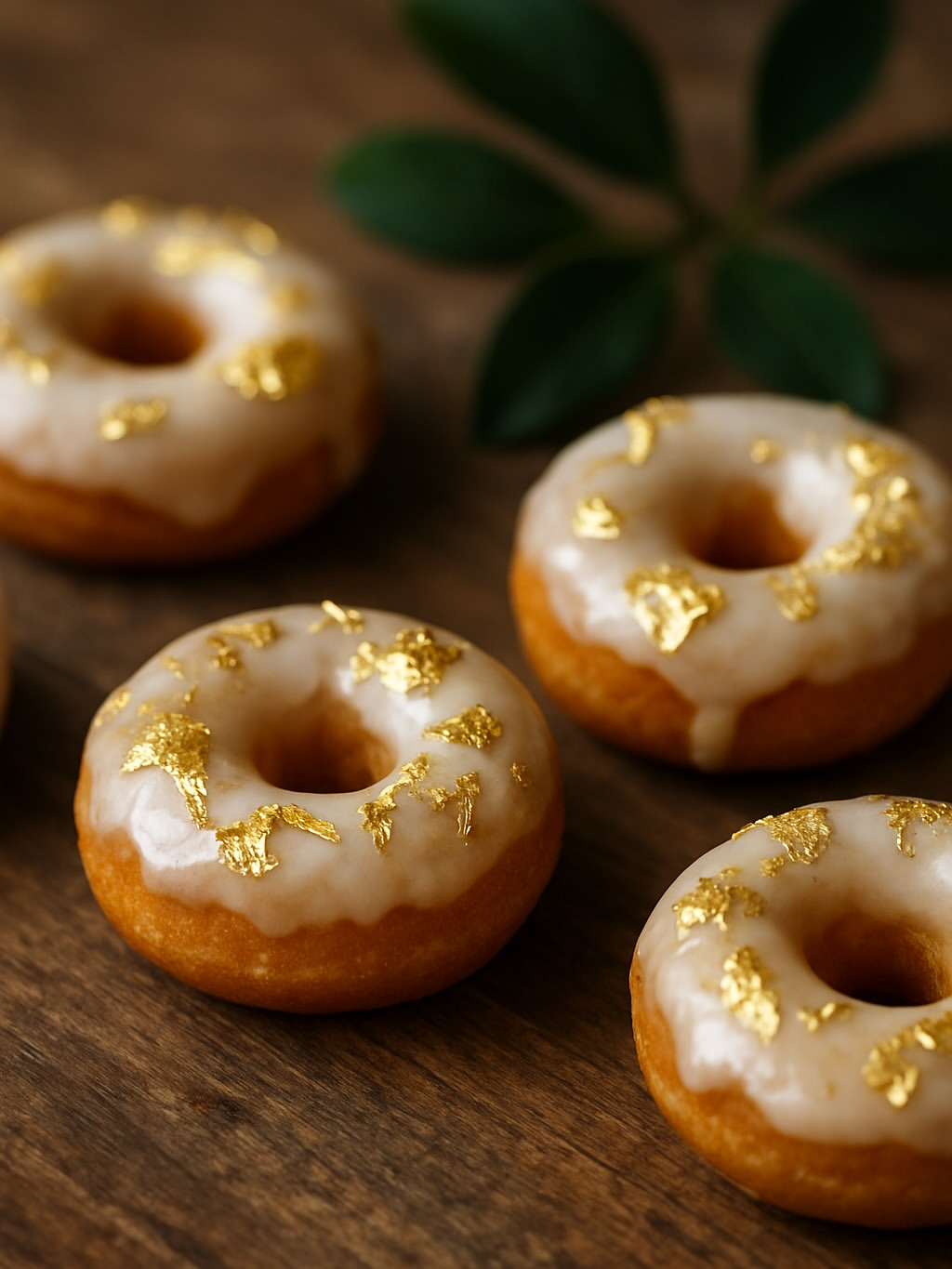 Mini donuts personalizados — Glacê & Ouro